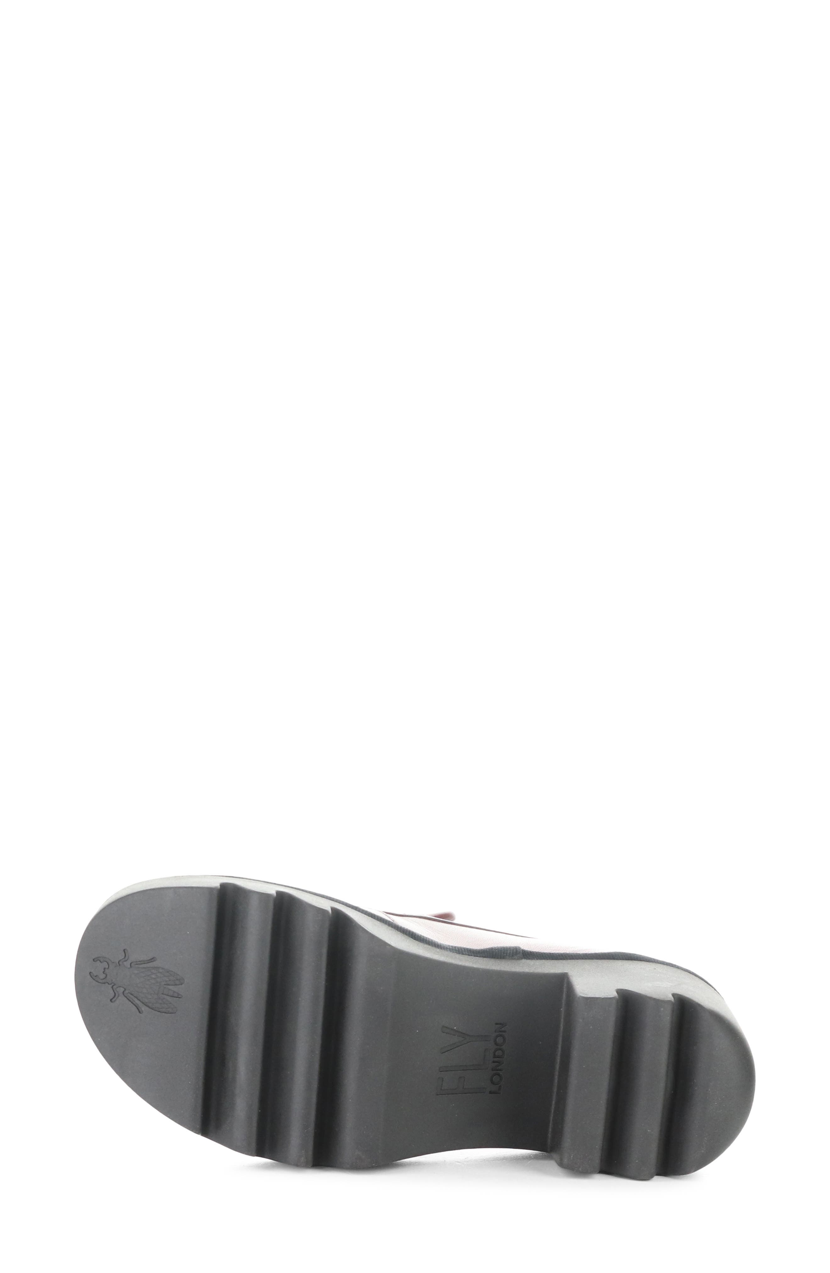 Block Heel Lug Loafer, Alternate, color, BURGUNDY BURN