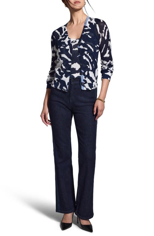 Nic + Zoe Nic+zoe Nightfall Pointelle Sweater Tank In Indigo Multi