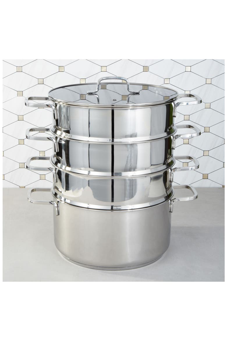 DiNA Helix 5-Piece Steamer Set, Alternate, color, SILVER