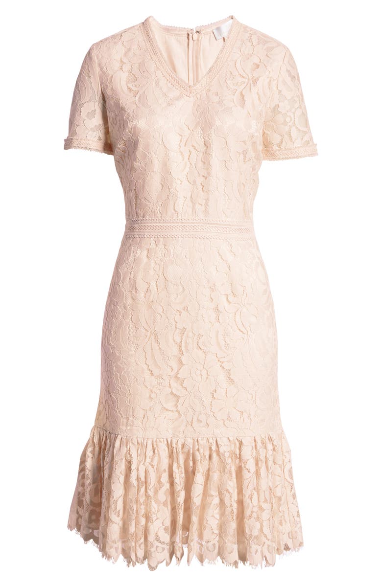 Rachel Parcell Lace Ruffle Hem Dress, Alternate, color,