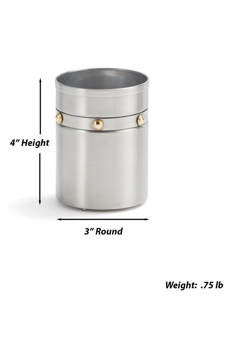 ROSELLI TRADING COMPANY Rivets 3-Piece Bathroom Set, Alternate, color, Silver