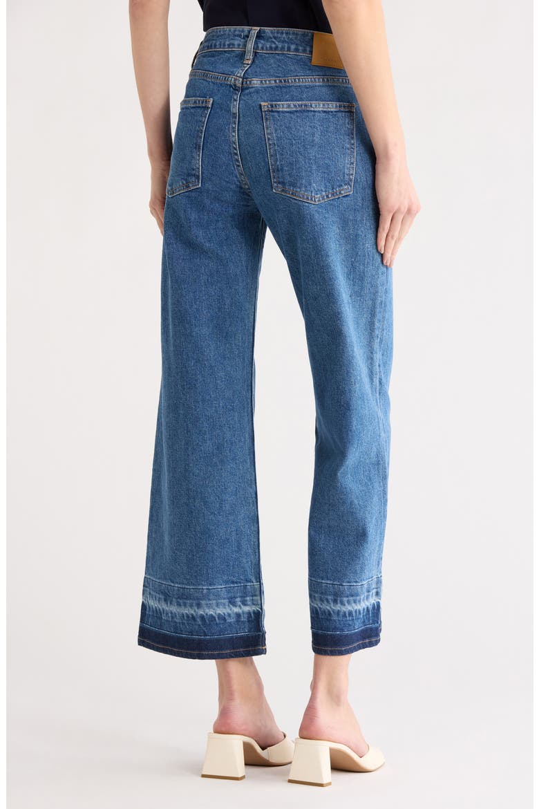 Jude Mid Rise Crop Wide Leg Jeans, Alternate, color, MARINE