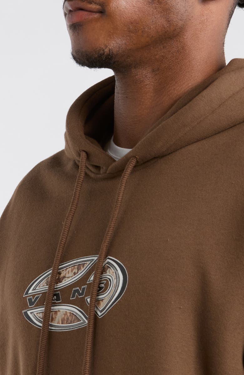 Vans Oval Blaster Fleece Pullover Hoodie, Alternate, color, Vintage Cocoa