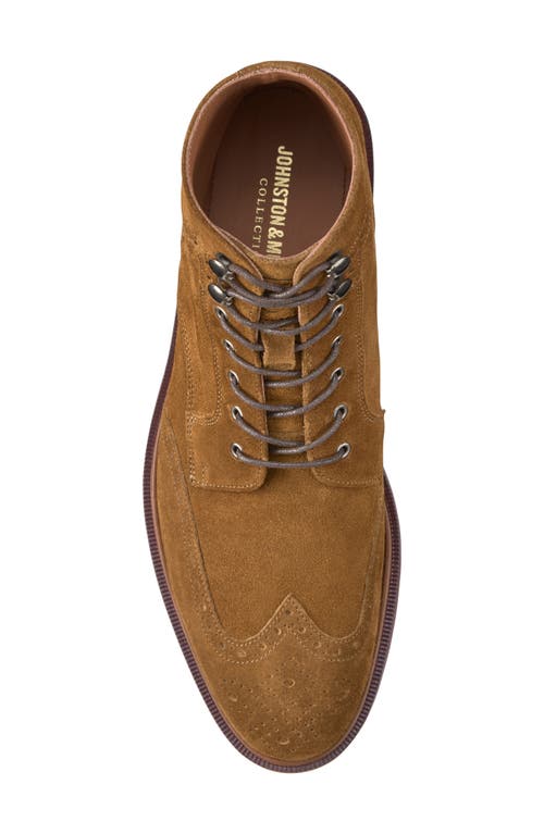 Johnston & Murphy Hartley Wingtip Boot In Snuff Italian Suede