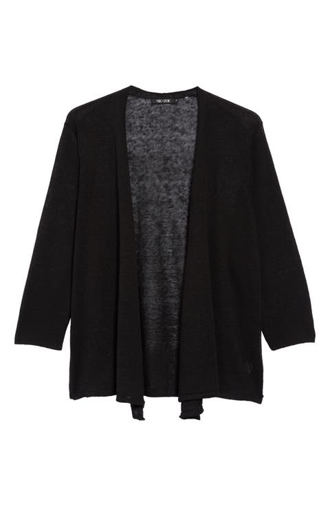 '4-Way' Three Quarter Sleeve Convertible Cardigan (Plus Size)