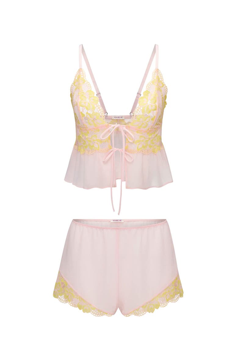 Tammy Camisole & Shorts Set Lingerie, Alternate, color, Light pink