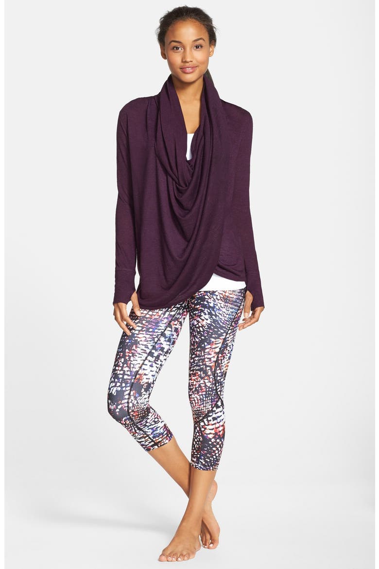 'Live In - Inspire' Slim Fit Capris, Alternate, color, BLACK ORBIT