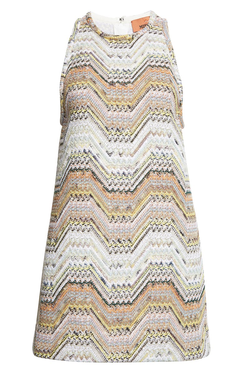 Missoni Metallic Zigzag Sequin Sleeveless Minidress, Main, color, Multicolor On Light Base