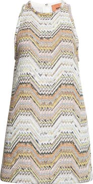 Missoni Metallic Zigzag Sequin Sleeveless Minidress