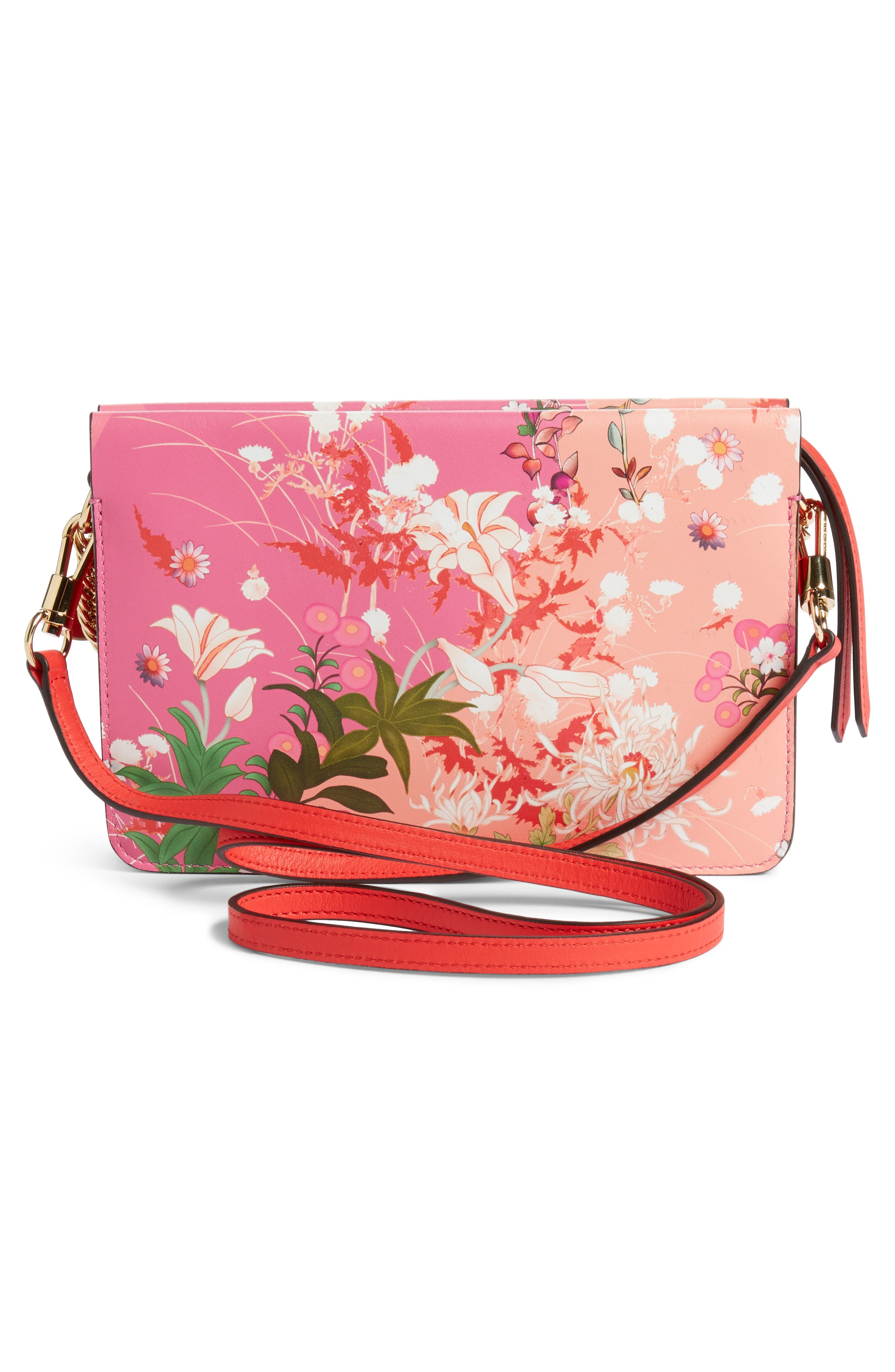 Givenchy Aroma Leather Floral Crossbody Bag, Alternate, color, 