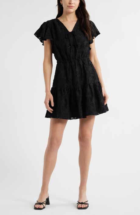 Caslon® Tonal Floral Jacquard Dress