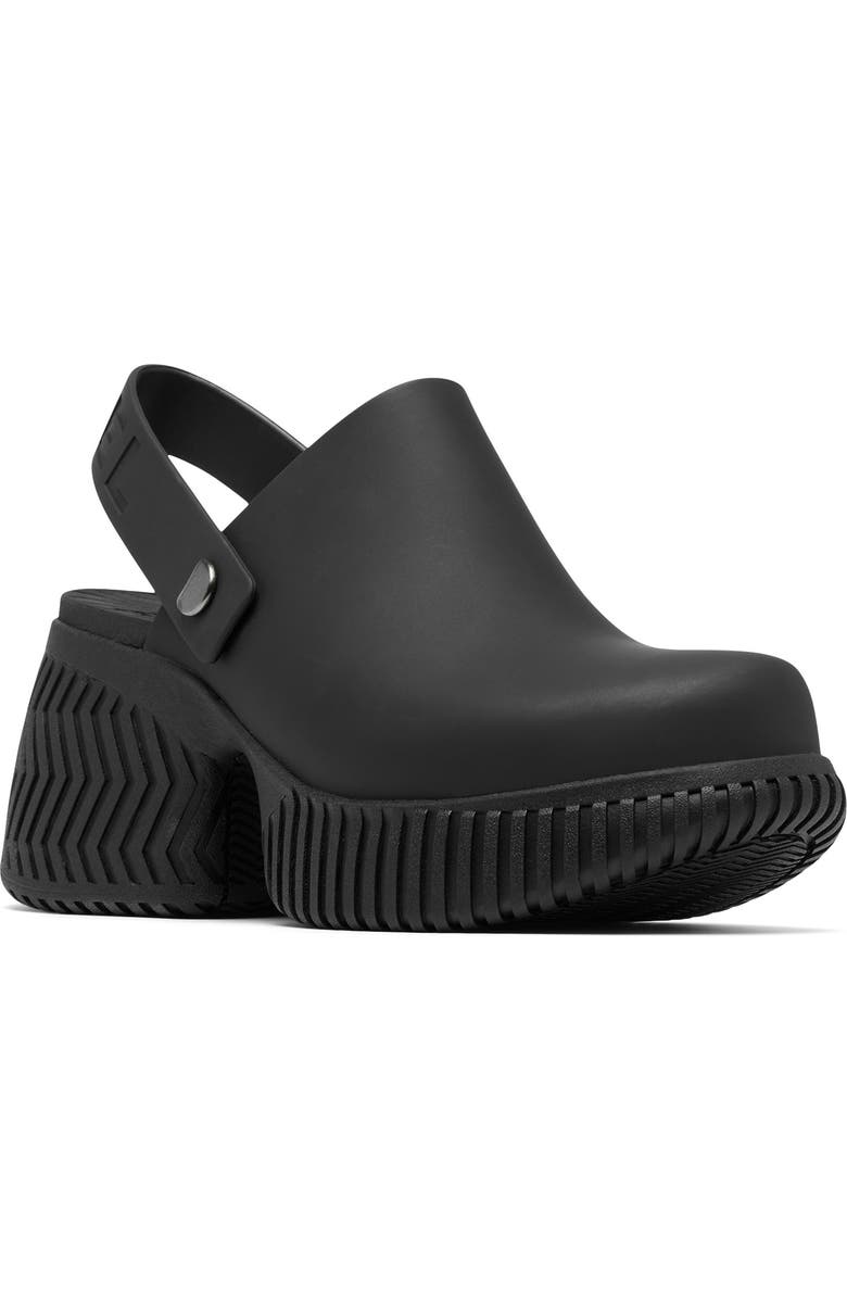 SOREL Ona Streetworks Slingback Platform Clog, Alternate, color, Black/ Sea Salt