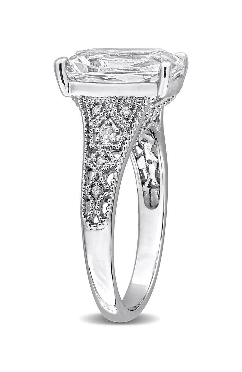 DELMAR Lab-Grown Sapphire Ring, Alternate, color, Metallic Silver