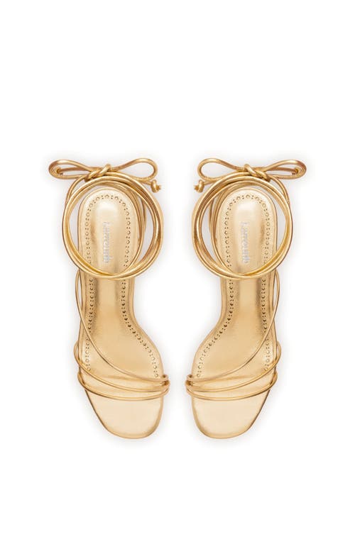 Larroude Larroudé Sara Sandal In Gold