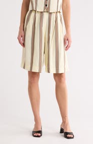 DRESS TO Stripe Bermuda Shorts