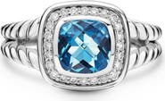 David Yurman Petite Albion® Diamond Halo Cushion Ring