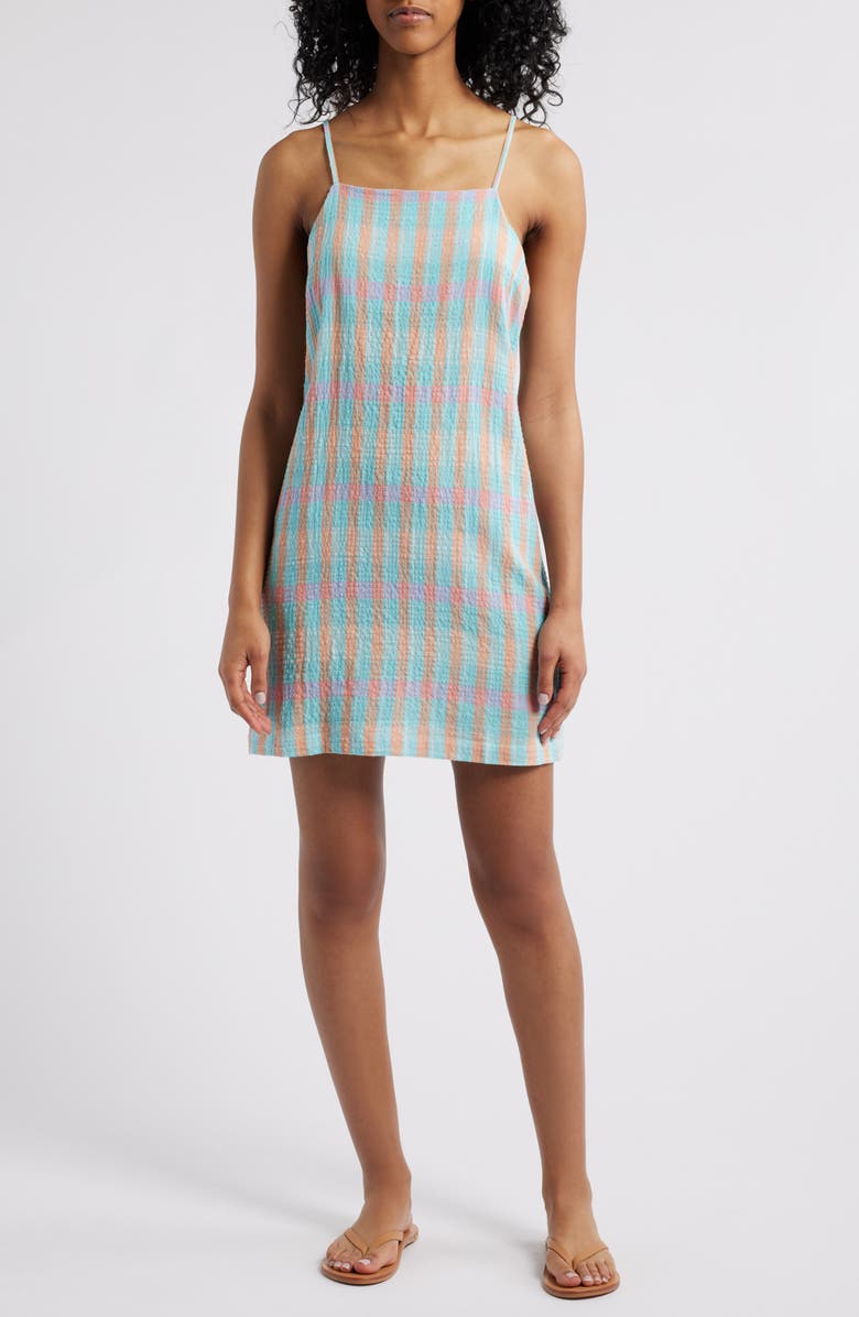 Rip Curl Sun to Sea Check Minidress, Main, color, 