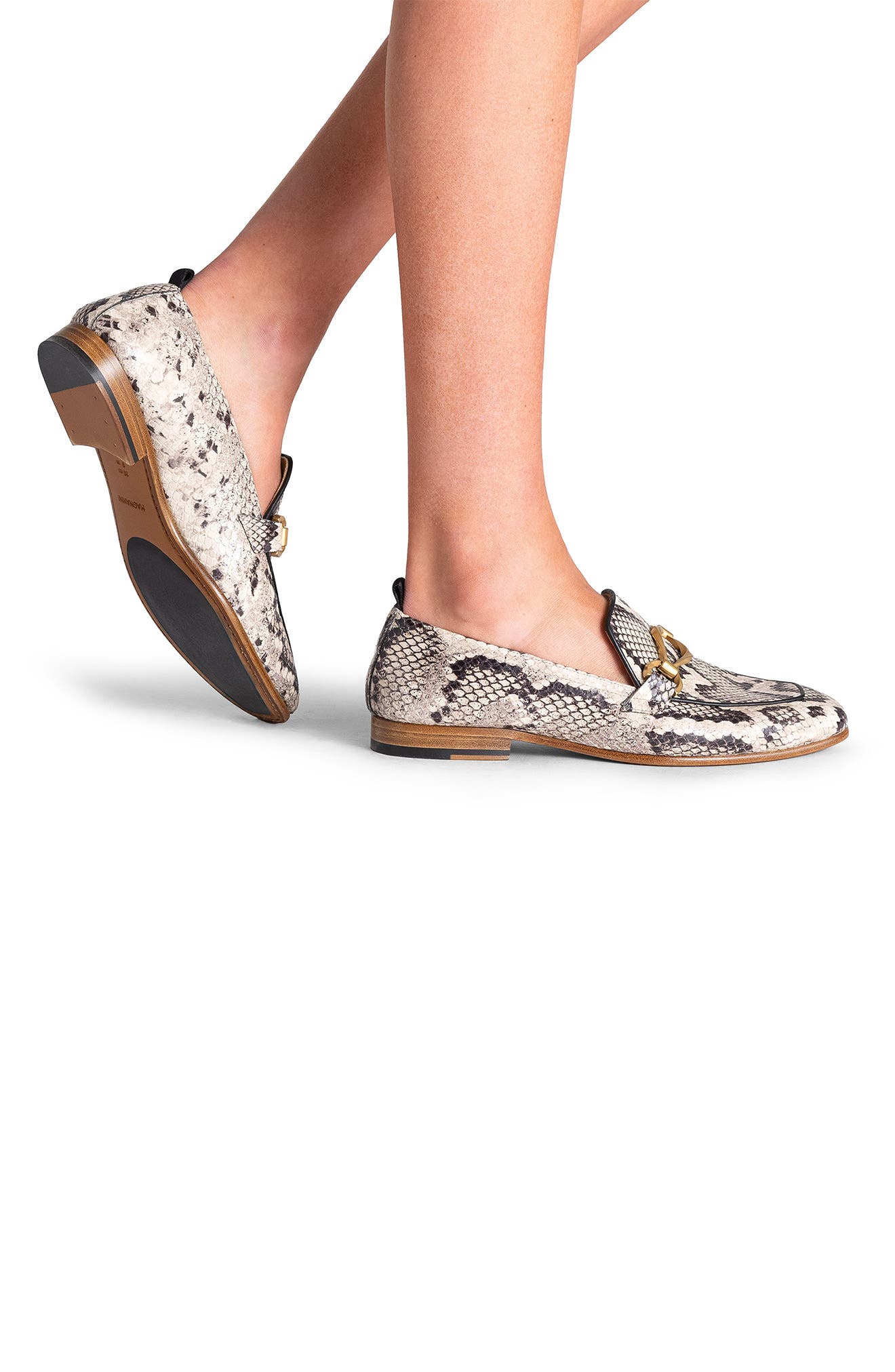 Magnanni Priscilla Python Embossed Leather Loafer, Alternate, color, Faux Python
