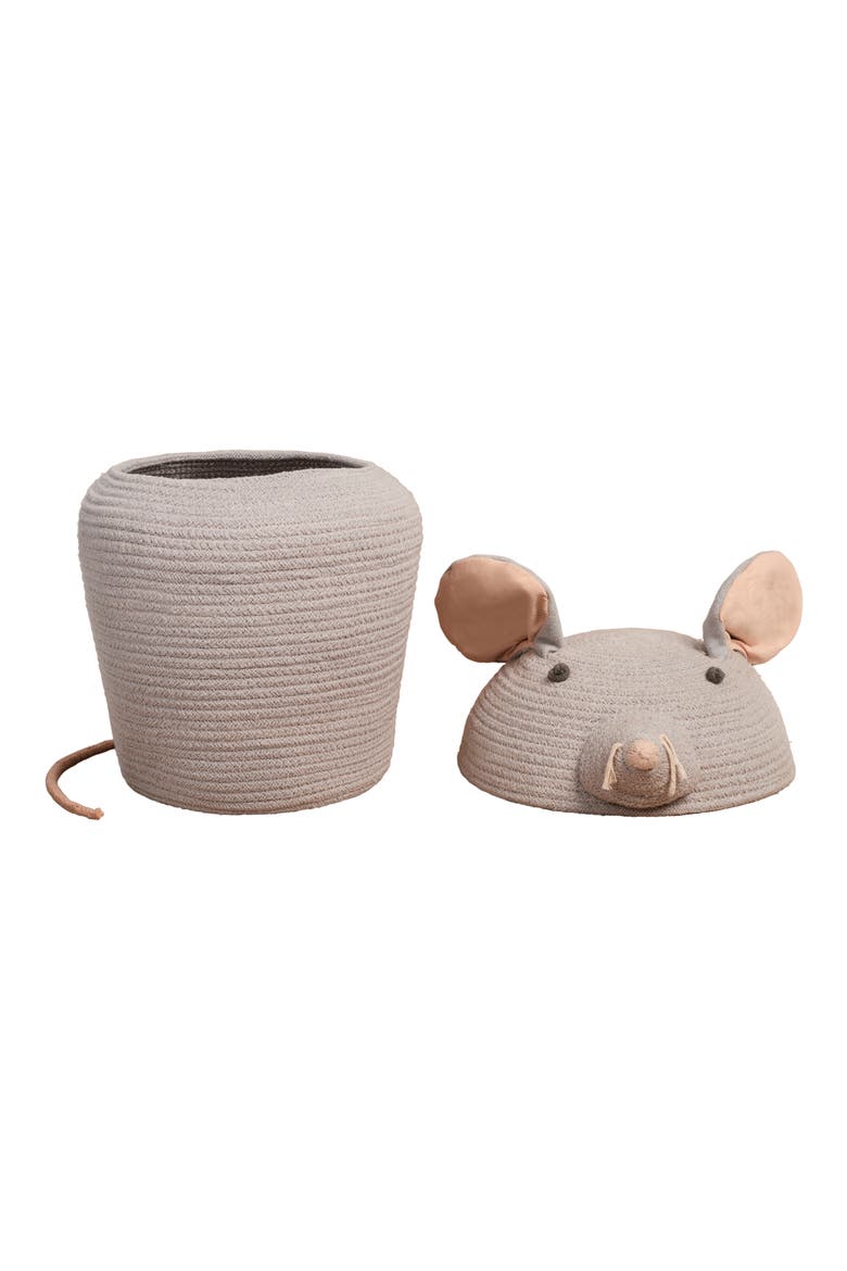 Renata the Rat Basket, Alternate, color, PEARL GREY