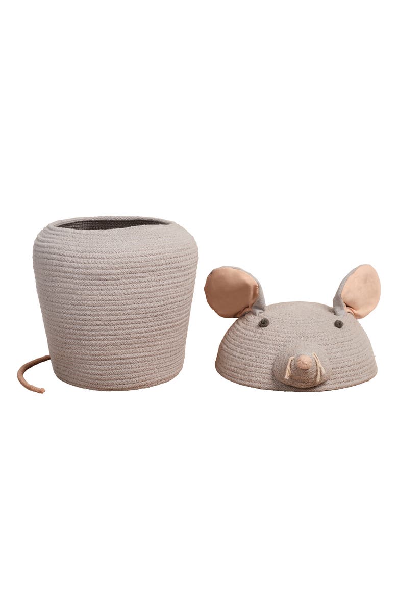 Lorena Canals Renata the Rat Basket, Alternate, color, Pearl Grey