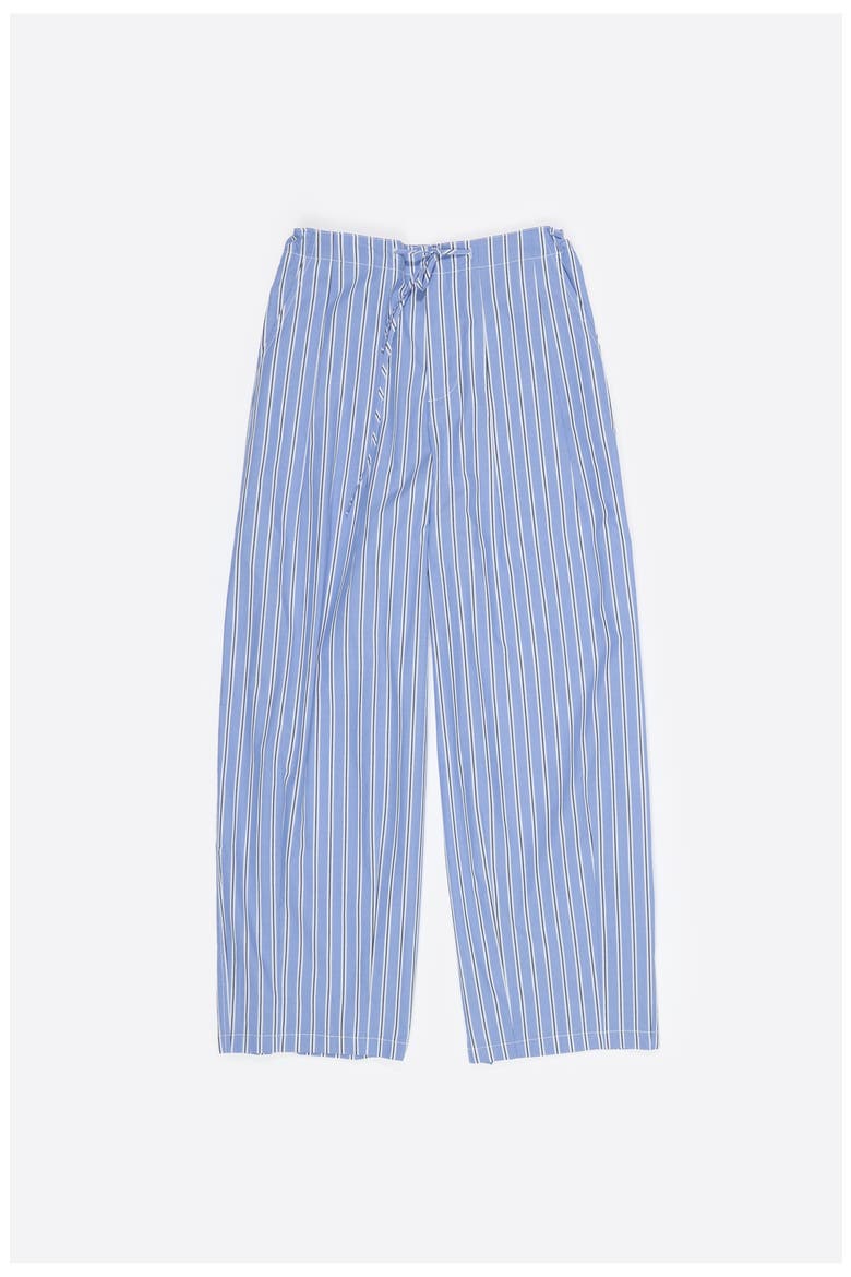 Striped Cotton Jogger Trousers, Alternate, color, BLUE