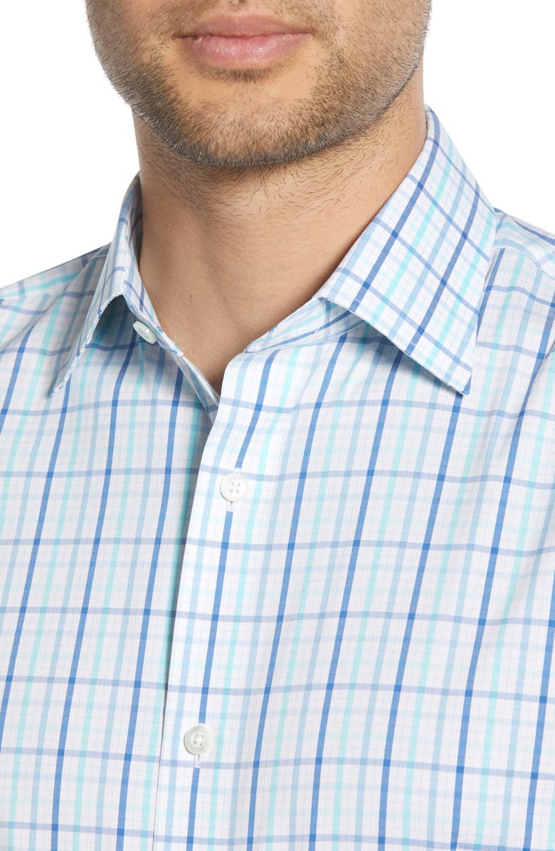 Bonobos Rancho Slim Fit Stretch Plaid Dress Shirt, Alternate, color, 