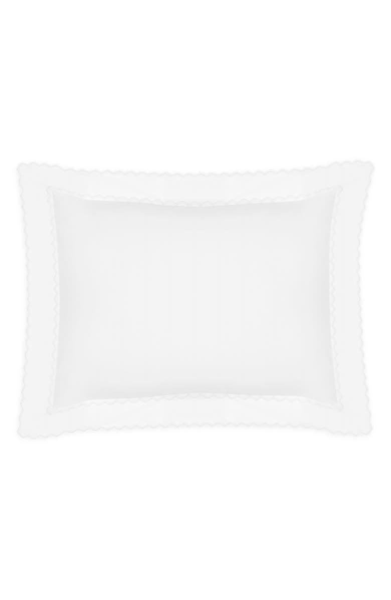 Matouk Axel Embroidered Boudoir Pillow Sham, Main, color, White