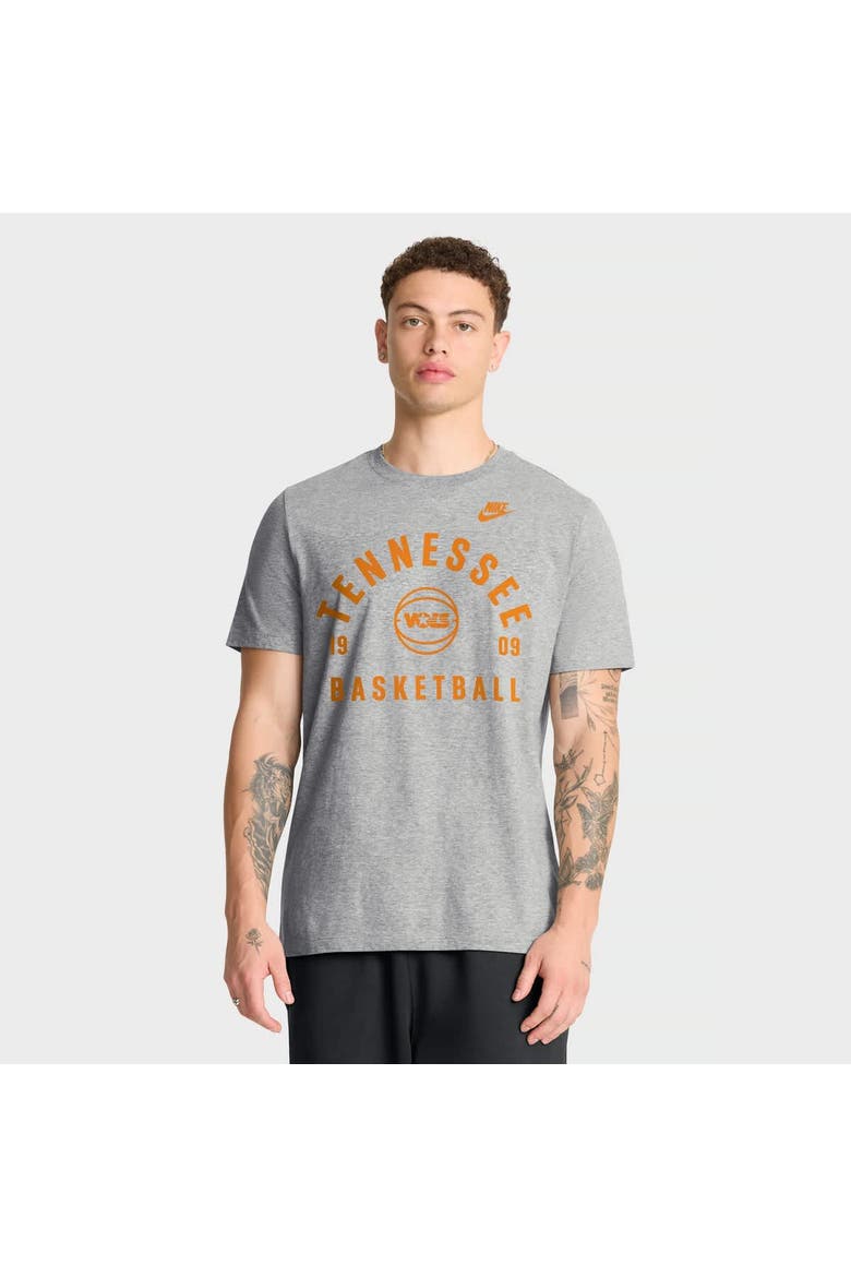 Men's Nike Heather Gray Tennessee Volunteers Basketball Legacy Arch T-Shirt, Main, color, Heather Gray