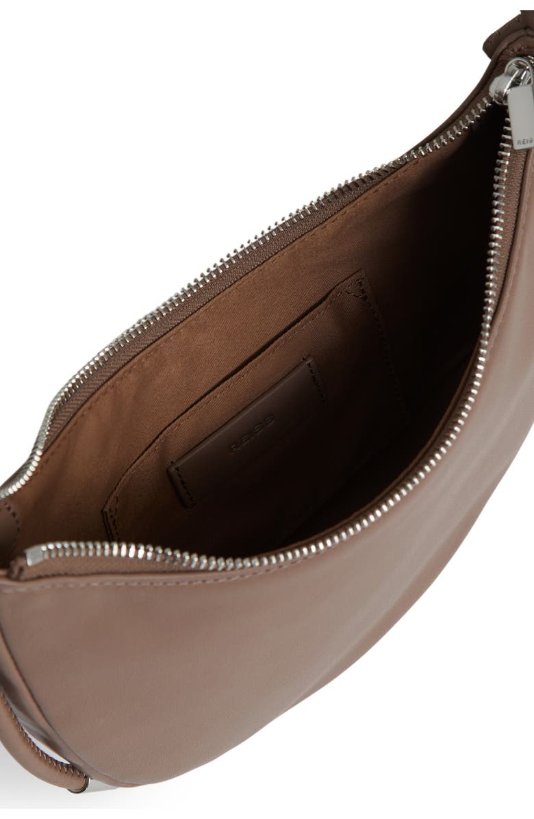 Reiss Harriet Leather Shoulder Bag, Alternate, color, Neutral