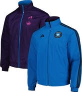 adidas Men's adidas Blue/Purple Charlotte FC 2023 On-Field Anthem Full-Zip Reversible Team Jacket