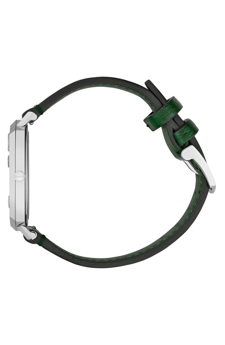 Gucci Grip Leather Strap Watch, 38mm, Alternate, color, 