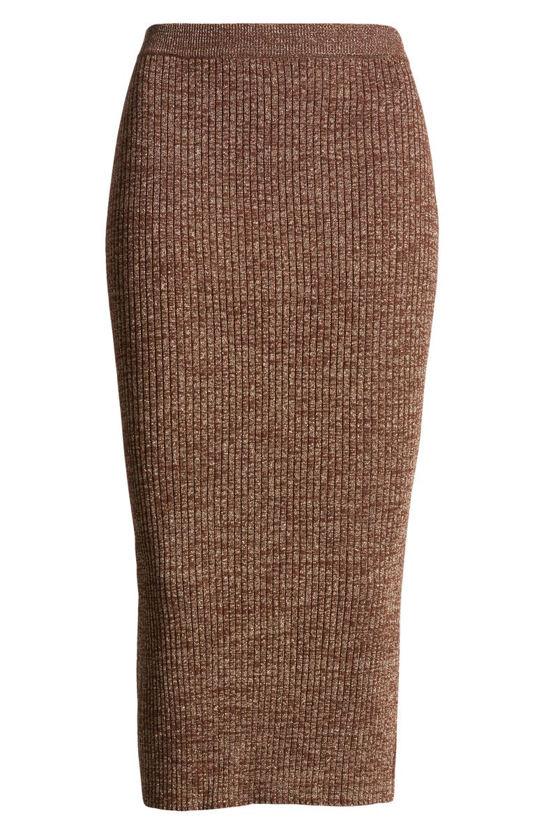 Open Edit Sparkle Ribbed Sweater Skirt, Alternate, color,