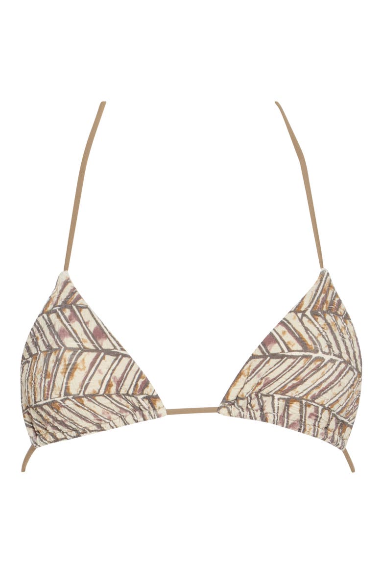 Printed Mika Triangle Bikini Top, Alternate, color, NEUTRAL COMBO
