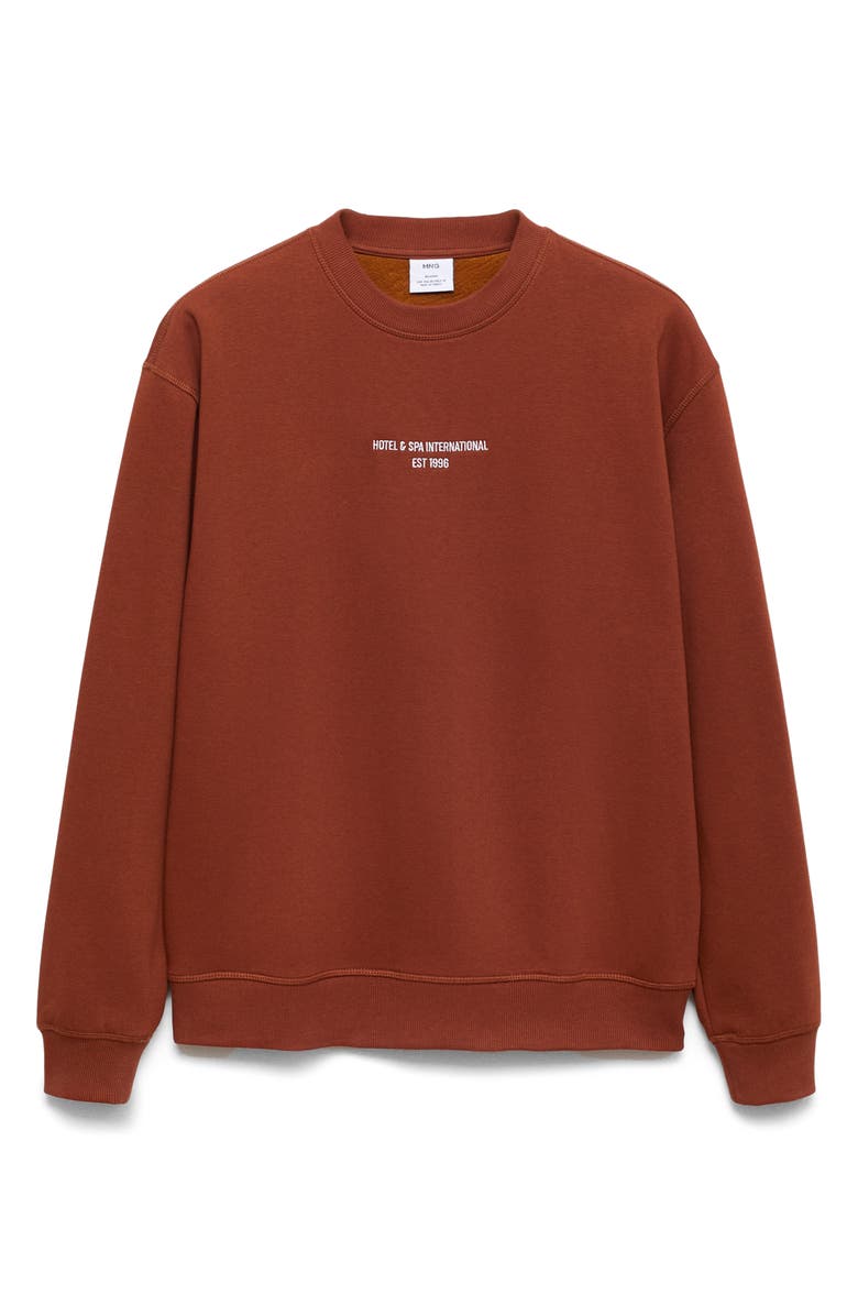 MANGO Hotel Embroidered Sweatshirt, Main, color, 