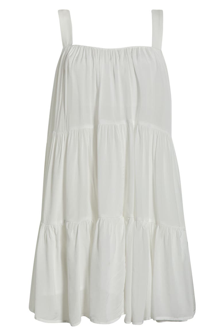 Tiered Cover-Up Dress, Main, color, WHITE