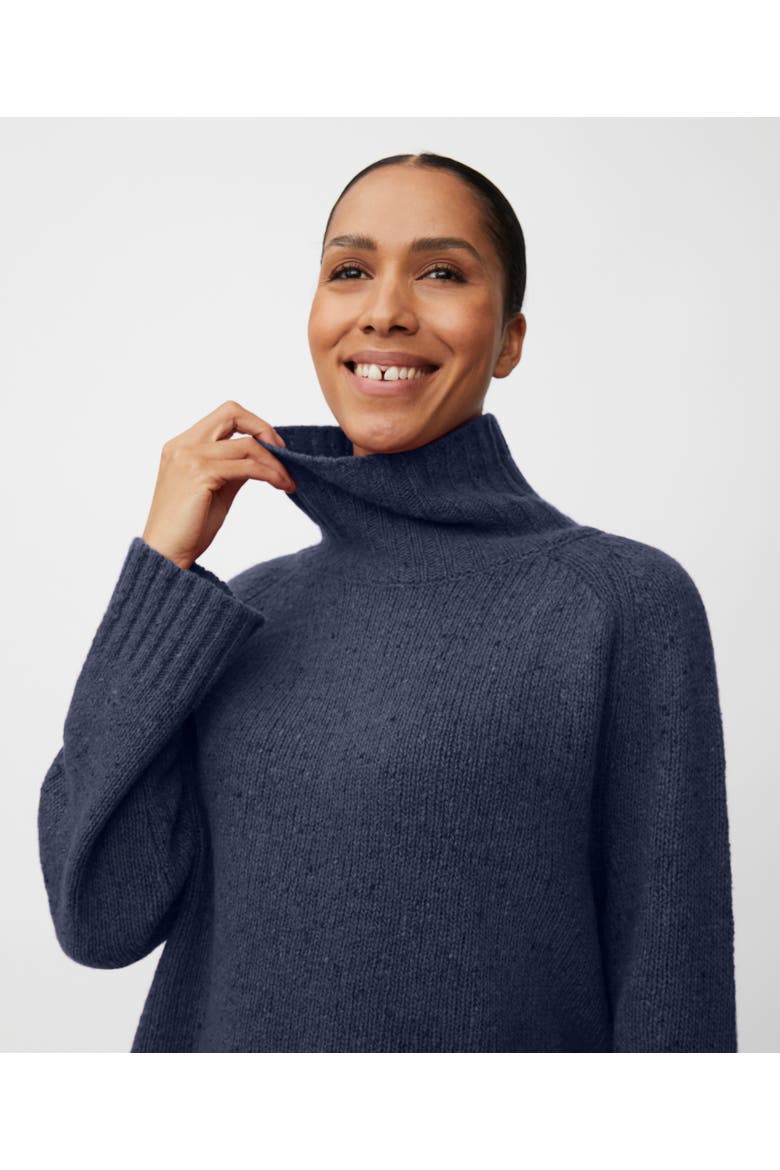 MaFenoria Turtle Neck Sweater, Alternate, color, Navy Blazer