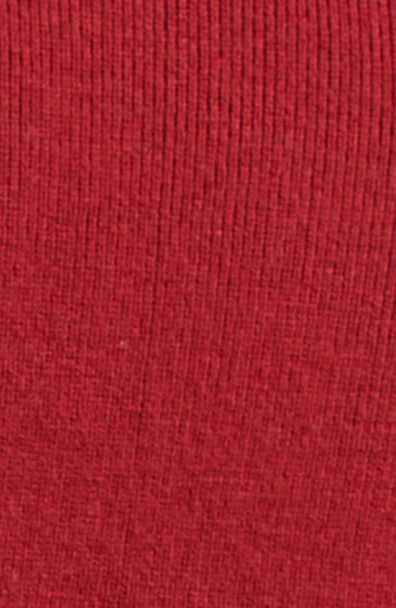 Moncler Virgin Wool-Blend Knit & Down Cardigan, Alternate, color, Red Auburn