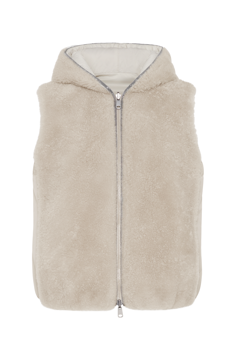 Brunello Cucinelli Hooded sweater vest, Main, color, 