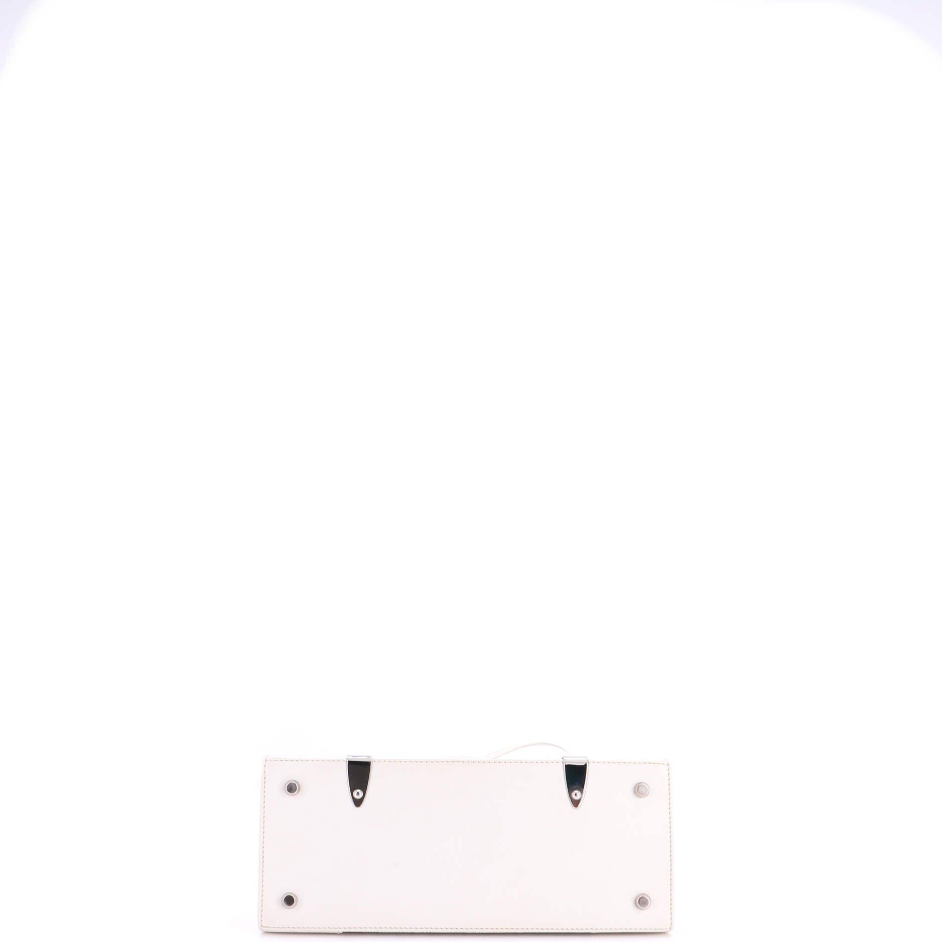 Saigon Top Handle Bag Coated Canvas with Leather PM, Alternate, color, White