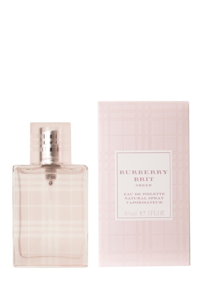 Women's Burberry Brit Sheer Eau de Toilette Spray - 1.0 fl. oz., Main, color, NO COLOR