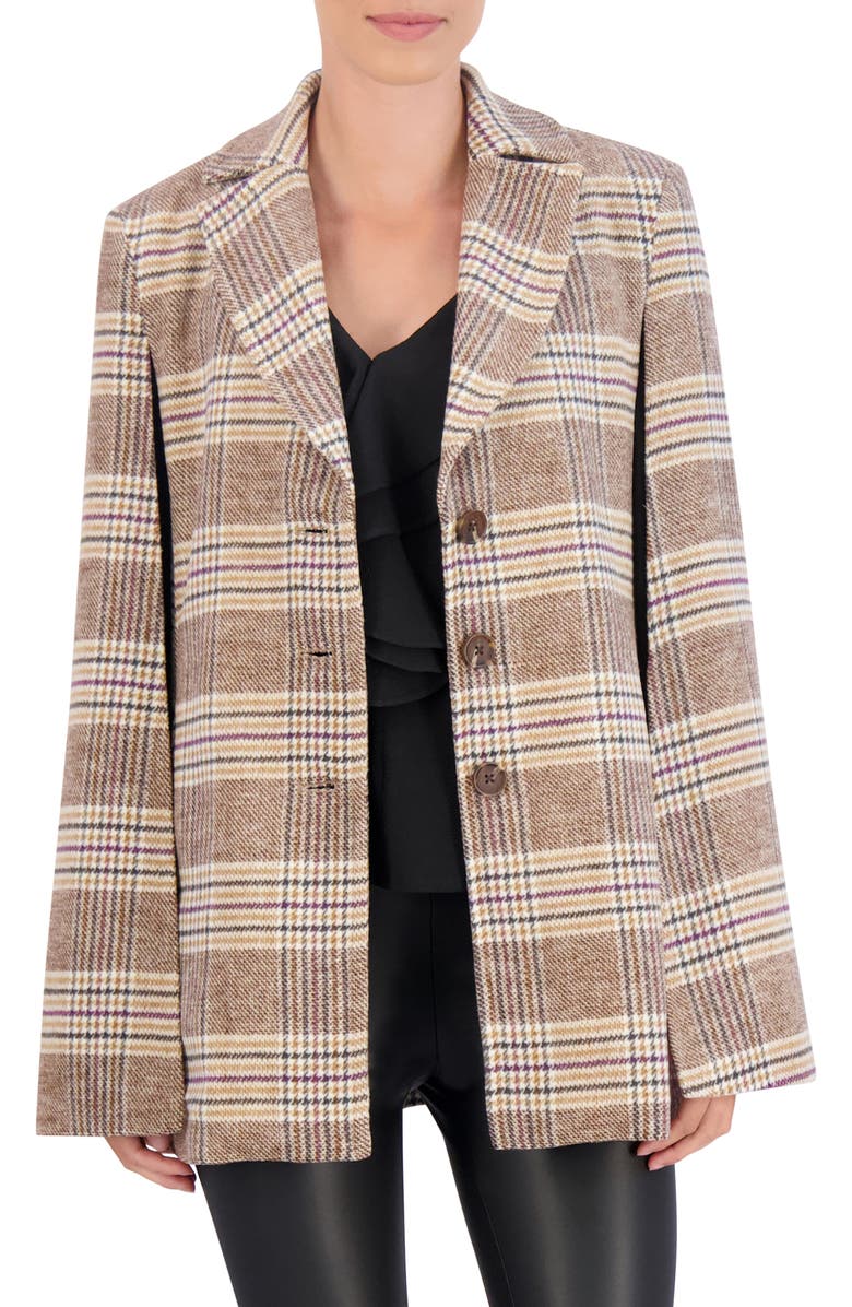 Ookie & Lala Plaid Cape Coat, Alternate, color, 