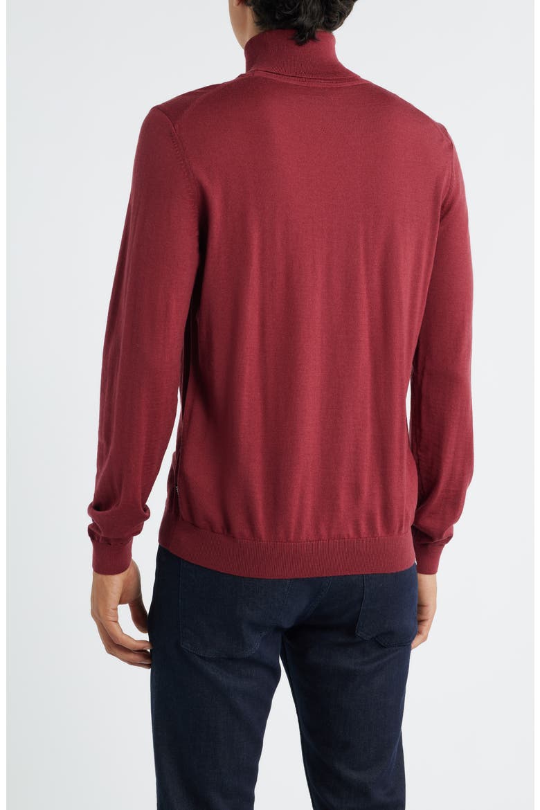 Musso Virgin Wool Turtleneck Sweater, Alternate, color, DARK RED