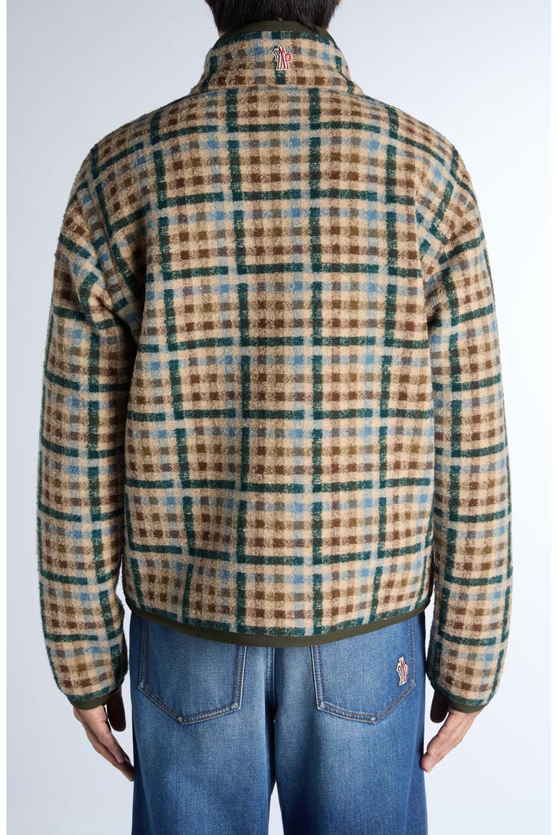 Plaid Fleece Zip Up Cardigan, Alternate, color, PLAID