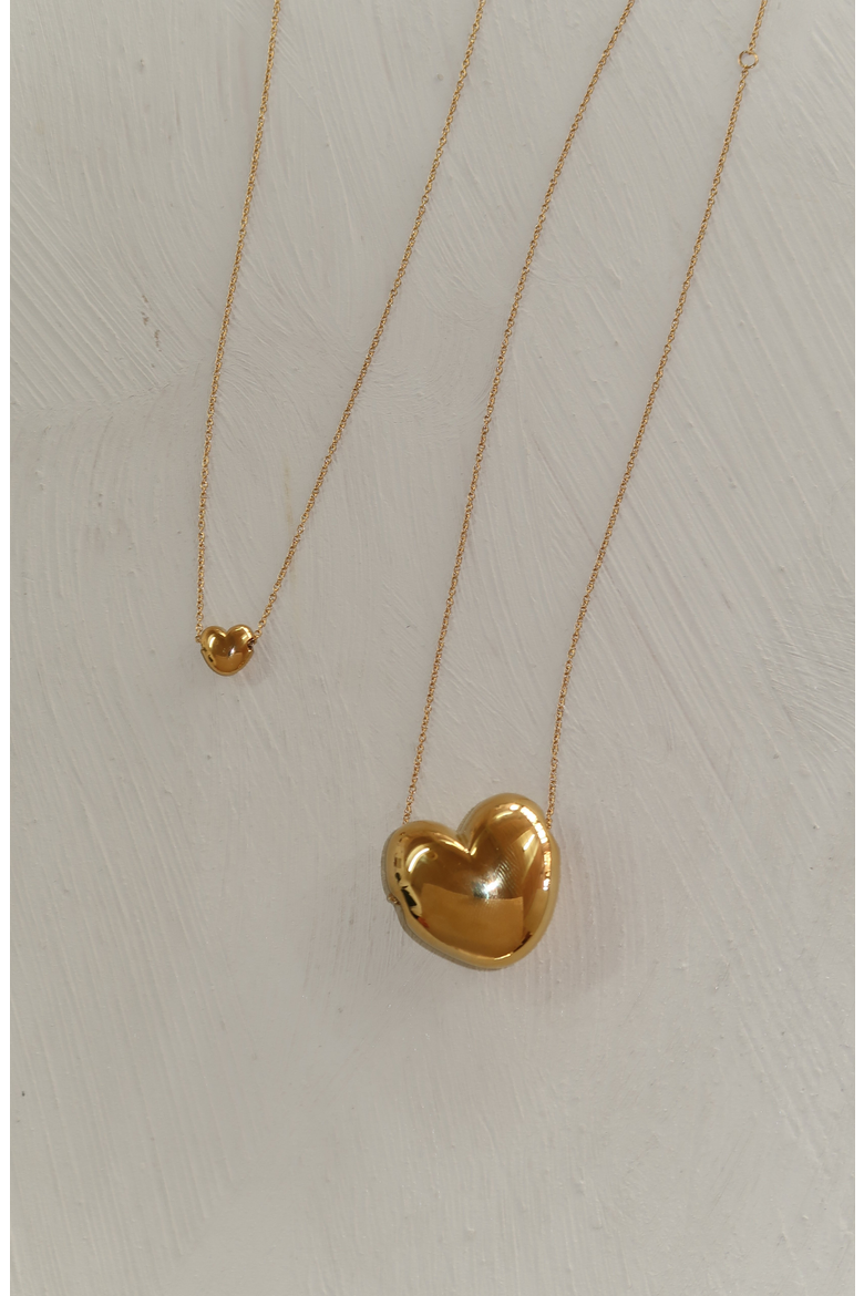 Heart Necklace, Alternate, color, Gold