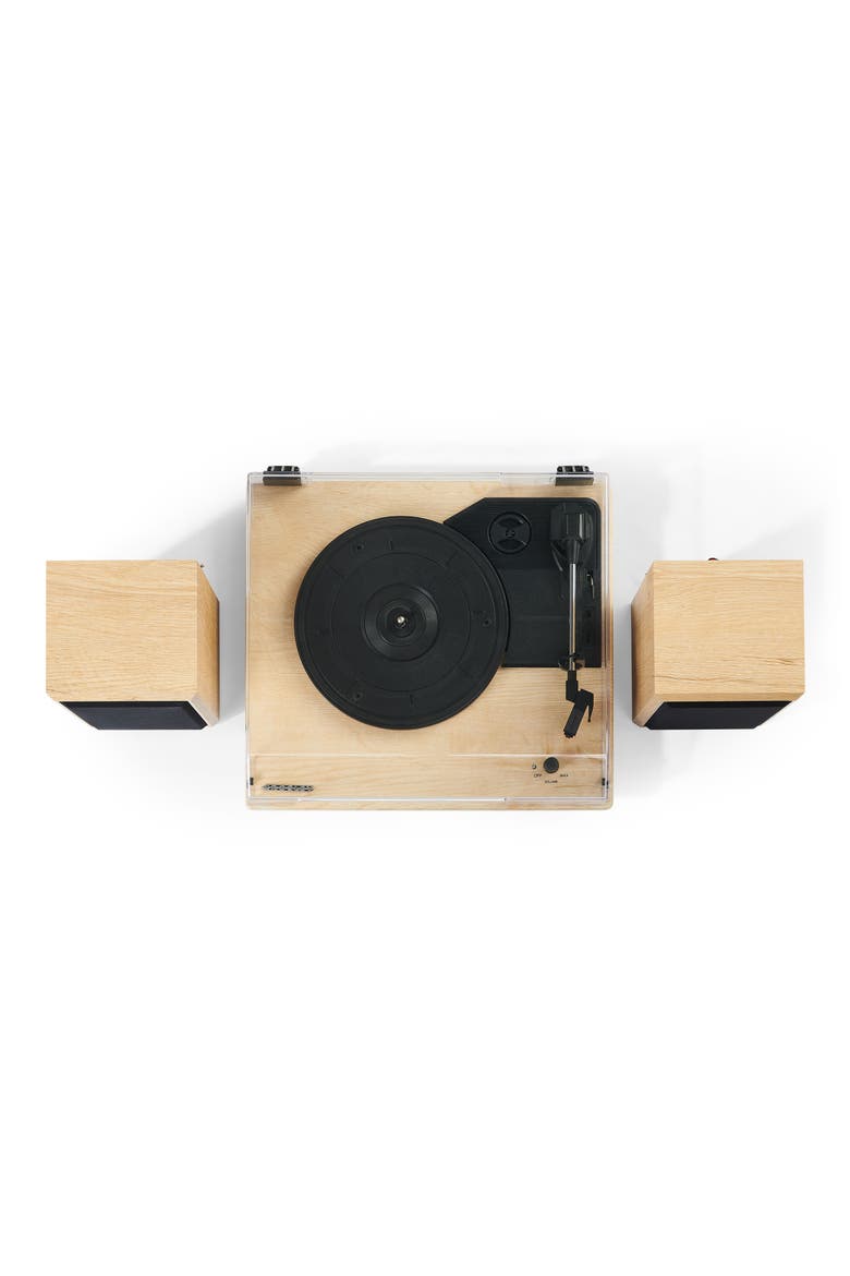 Brio 3-Speed Turntable & Bookshelf Speakers Set, Alternate, color, NATURAL