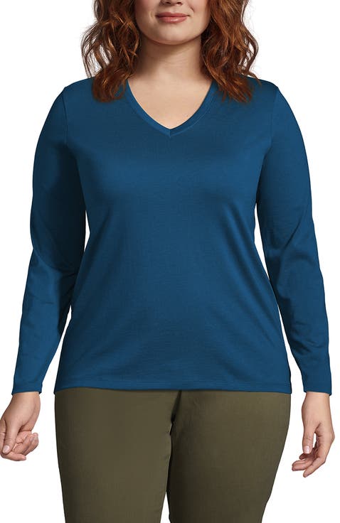 Supima Cotton Long Sleeve V-Neck T-Shirt