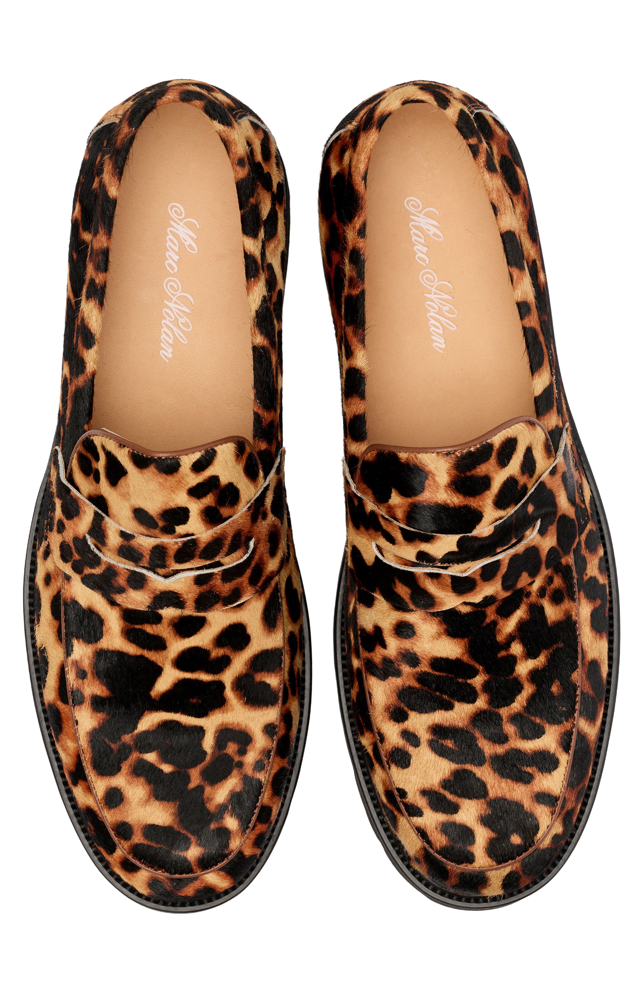 Adler Lug Sole Penny Loafer, Alternate, color, LEOPARD