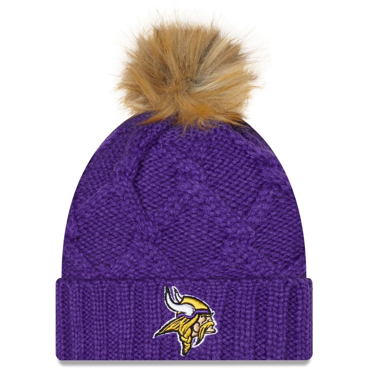 New Era Women's New Era Purple Minnesota Vikings Luxe Cuffed Knit Hat ...