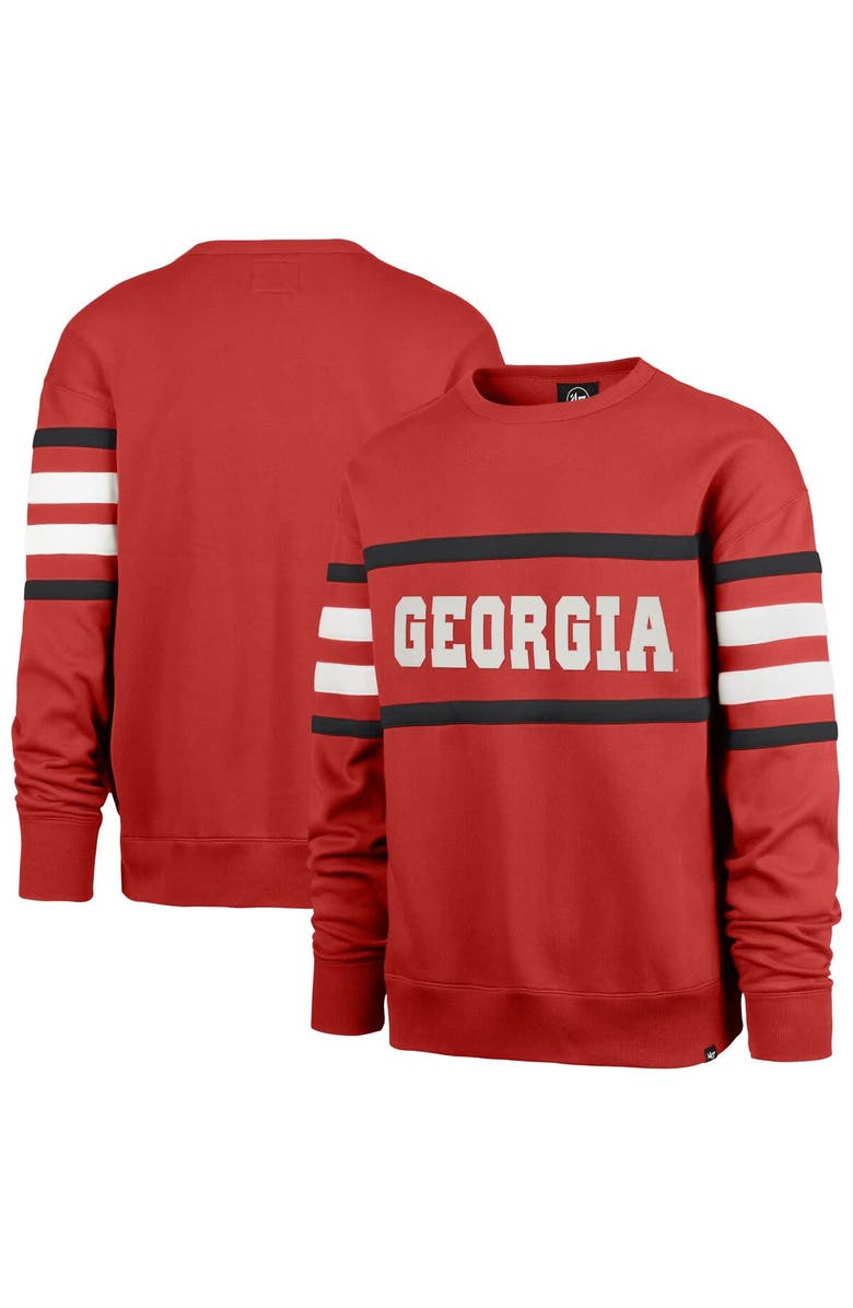'47 Men's '47 Red Georgia Bulldogs Coaches Collection Pullover Sweatshirt, Alternate, color, 