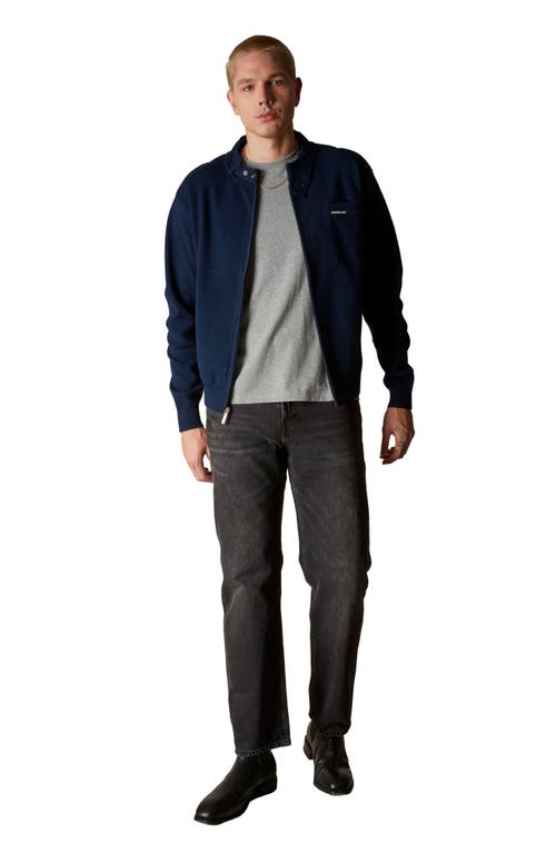 Members Only Iconic Racer Sweater In Navy